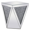 Elegant Decor 18.5 Inch Crystal End Table Silver Royal Cut Crystal MF92008